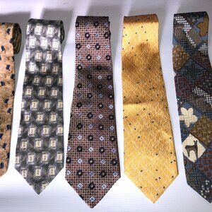 Men's Designer Silk Ties Italy - Lot of 5